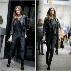 David Lerner Moto Faux Suede Leggings